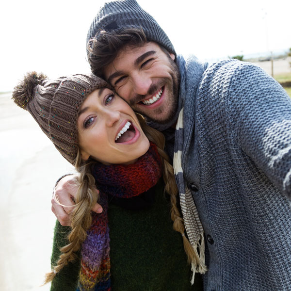 couple smiling together
